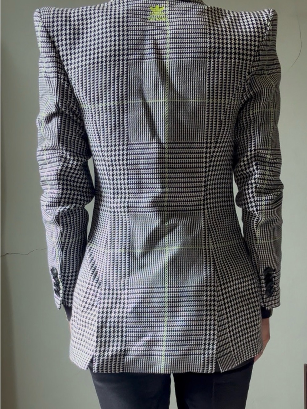 Adidas x IVY PARK Houndstooth Blazer in Black & White - Picture 5 of 6